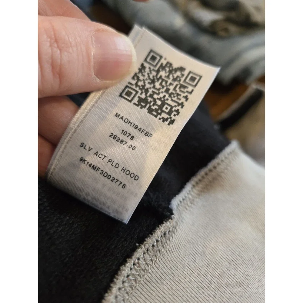 True Religion black and gray colorblock full-zip hoodie raglan sleeves Men's XL